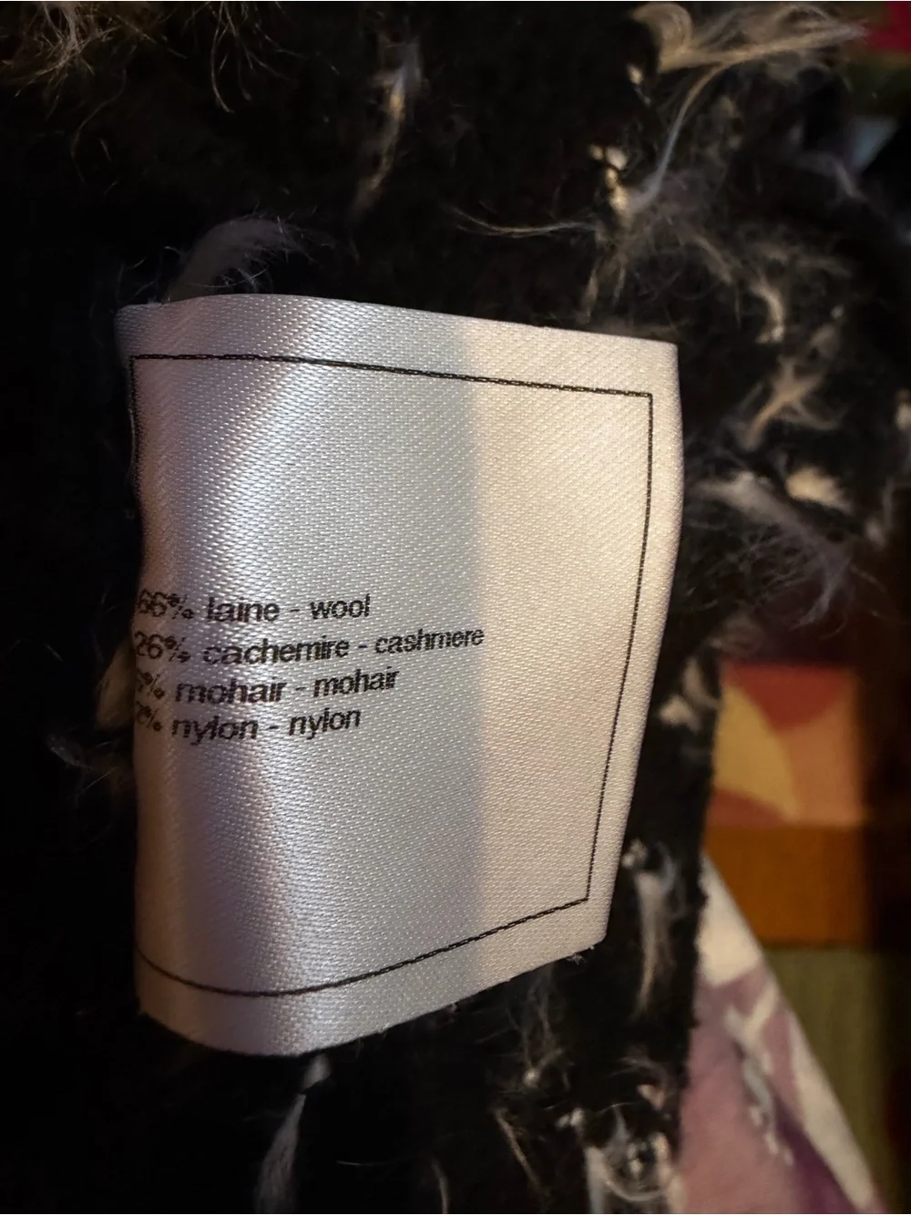 Chanel Black and White Cashmere/Mohair/Wool Blend Dress Fits up to Size 12